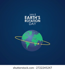 Vector gráfico del Día de la Rotación de la Tierra para la celebración del Día de la Rotación de la Tierra.