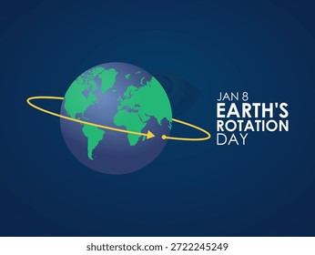 Vector gráfico del Día de la Rotación de la Tierra para la celebración del Día de la Rotación de la Tierra.