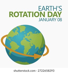 Vector graphic of Earth's Rotation Day ideal for Earth's Rotation Day celebration.
