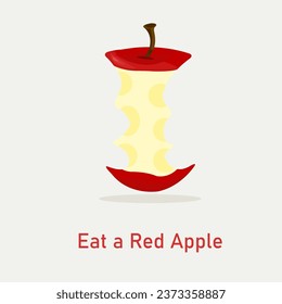 gráfico vectorial de Eat a Red Apple bueno para la celebración nacional de Eat a Red Apple. diseño plano. diseño de volante.ilustración plana.