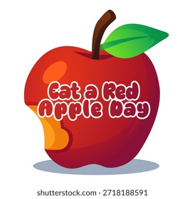 Gráfico de Vector de Eat a Red Apple Day ideal para la celebración de Eat a Red Apple Day