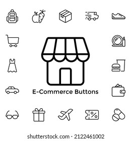 Vector Graphic of E-Commerce Buttons. Perfect for user interface, new application, etc.
