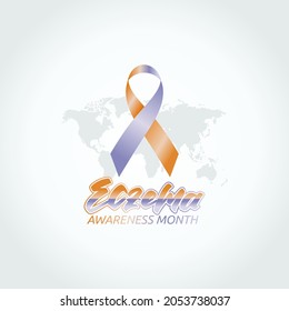 vector graphic of ECZEMA awareness month good for ECZEMA awareness month celebration. flat design. flyer design.flat illustration.
