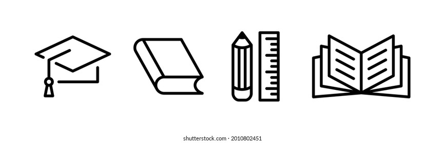 Gráfica vectorial de la colección de iconos de educación