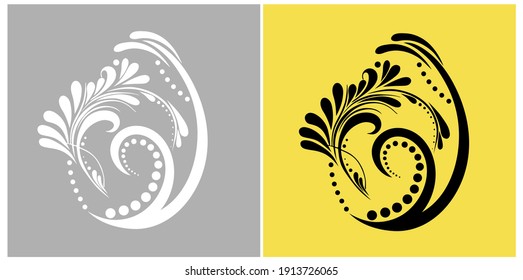 Vector graphic Egg. Decorative ornament. Easter card for t-shirt prints, gifts. Decorative egg symbol. Vintage craft. 