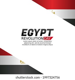vector graphic of Egypt revolution day good for Egypt revolution day celebration. flat design. flyer design.flat illustration.