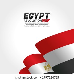 vector graphic of Egypt revolution day good for Egypt revolution day celebration. flat design. flyer design.flat illustration.
