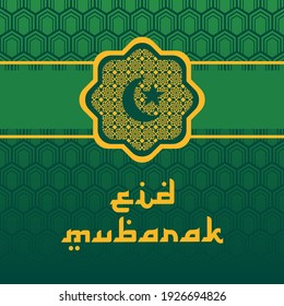 vector graphic of Eid mubarak good for eid mubarak celebration. flat design. flyer design.flat illustration.