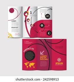 Vector graphic elegant abstract business brochure design with spread pages