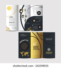 Vektorillustration-Grafik-elegantes abstraktes Businessbroschürendesign mit Spread-Seiten
