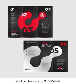 Vector graphic elegant abstract business brochure design with spread pages