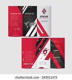 Vector graphic elegant abstract business brochure design with spread pages