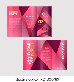 Vector graphic elegant abstract business brochure design with spread pages