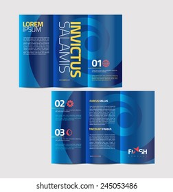 Vector graphic elegant abstract business brochure design with spread pages