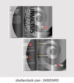 Vector graphic elegant abstract business brochure design with spread pages