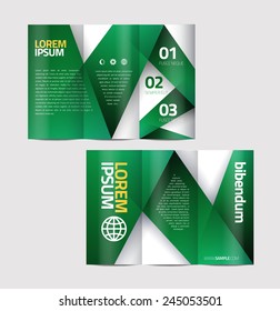 Vector graphic elegant abstract business brochure design with spread pages