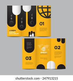 Vector graphic elegant abstract business brochure design with spread pages