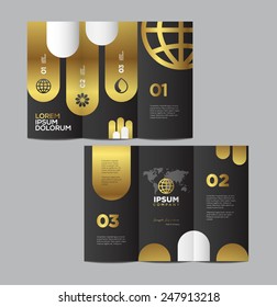 Vector graphic elegant abstract business brochure design with spread pages