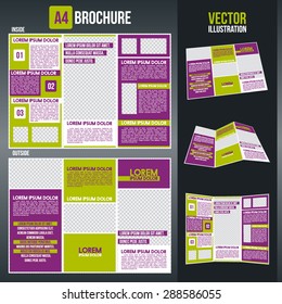 Vector graphic elegant abstract business brochure design 