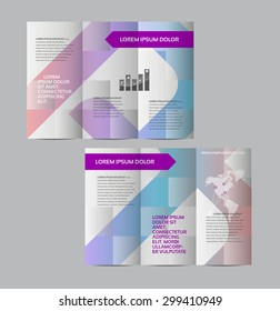 Vector graphic elegant abstract business brochure design with spread pages