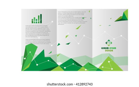 Vector graphic elegant abstract business brochure.