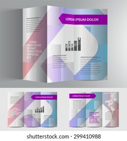 Vector graphic elegant business brochure design for your company in vibrant colors