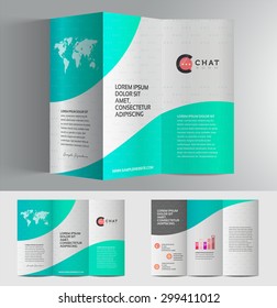 Vector graphic elegant business brochure design for your company in vibrant colors