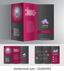 Vector graphic elegant business brochure design for your company in vibrant colors