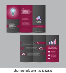 Vector graphic elegant business brochure design for your company in vibrant colors