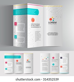 Vector graphic elegant business brochure design for your company in vibrant colors