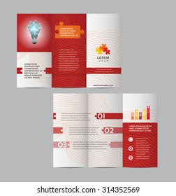 Vector graphic elegant business brochure design for your company in vibrant colors