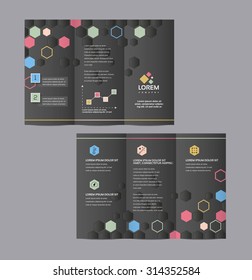 Vector graphic elegant business brochure design for your company in vibrant colors