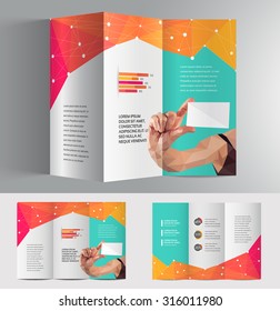 Vector graphic elegant business brochure design for your company in vibrant colors