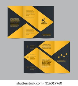 Vector graphic elegant business brochure design for your company with polygonal objects