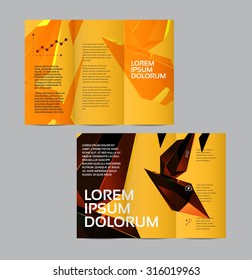 Vector graphic elegant business brochure design for your company with polygonal objects