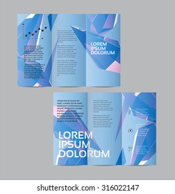 Vector graphic elegant business brochure design for your company in vibrant colors