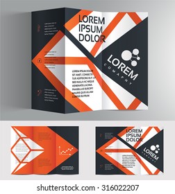 Vector graphic elegant business brochure design for your company in vibrant colors