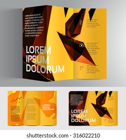 Vector graphic elegant business brochure design for your company in vibrant colors
