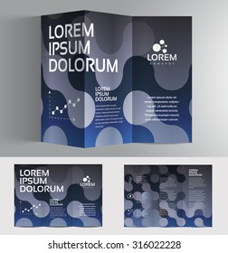 Vector graphic elegant business brochure design for your company with geometric objects