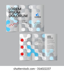 Vector graphic elegant business brochure design for your company in vibrant colors