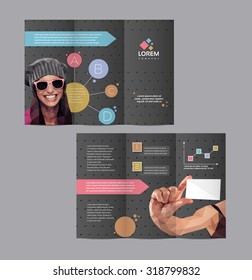 Vector graphic elegant business brochure design for your company with polygonal objects