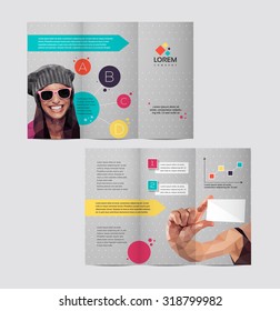 Vector graphic elegant business brochure design for your company with polygonal objects