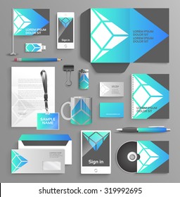 Vector graphic elegant business brochure design for your company in vibrant colors