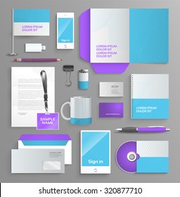 Vector graphic elegant business brochure design for your company in vibrant colors