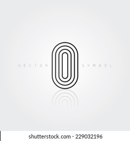 Vector graphic elegant and creative line alphabet / Letter O / symbol