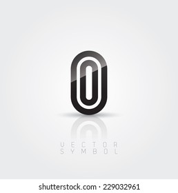Vector graphic elegant and creative line alphabet / Letter O / symbol