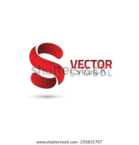 Vector graphic elegant curly alphabet symbol / Letter S