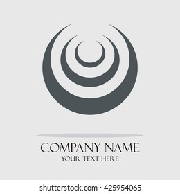 Vector graphic elegant design circle with sample text 