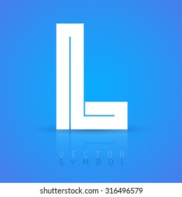 Vector graphic elegant font with sample text / symbol / alphabet / Letter L