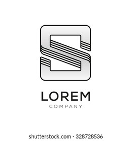 Vector graphic elegant font  / symbol / alphabet / Letter S